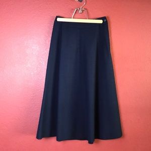 VTG JH Collectables Navy Blue Satin Lined Skirt